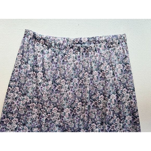 Vintage Jenny Womens Two Piece Blouse Skirt Set Size 20W Purple Floral 80s - Picture 6 of 16